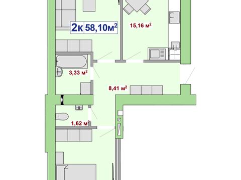 квартира за адресою Чорновола вул., (Будинок 2)