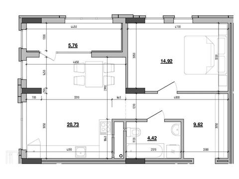 квартира по адресу Новознесенская ул., (ЖК Вежа (будинок 1))