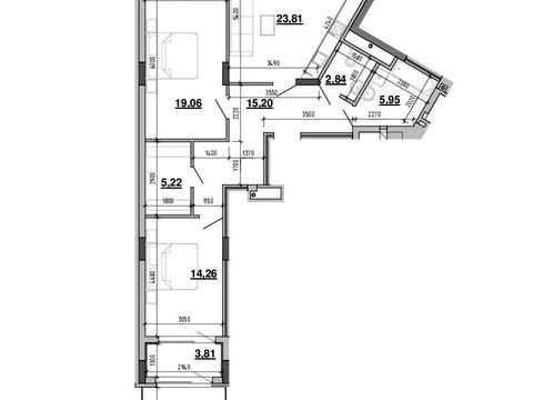 квартира по адресу Новознесенская ул., (ЖК Вежа (будинок 1))