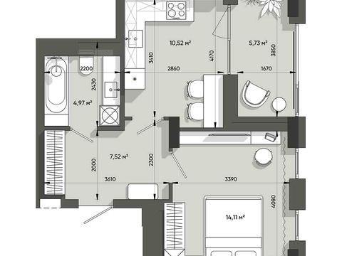 квартира за адресою Джона Ленона вул., (Будинок 2)