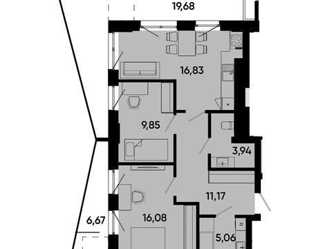квартира за адресою Джона Ленона вул., 2 