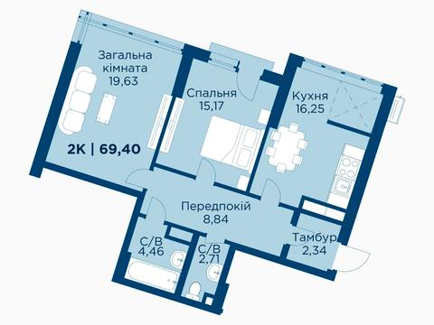 квартира за адресою Володимира Івасюка вул., (Будинок 1)