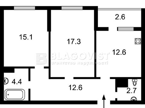 квартира за адресою Київ, Сергія Данченка вул., 30