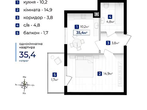 квартира по адресу Евгения Коновальца ул., (Будинок 5)