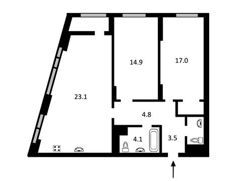 квартира за адресою Академіка Заболотного вул., (Будинок 3)