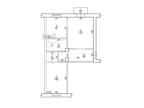 квартира за адресою Дніпро, Богдана Хмельницького просп. (Героїв Сталінграда), 53