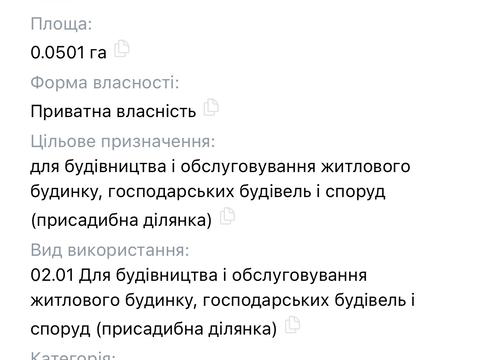 ділянка за адресою Берегова