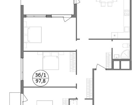 квартира за адресою Широка вул., (Будинок 5, Секція 9)