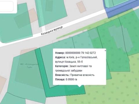 ділянка за адресою вул. Козацька, 55