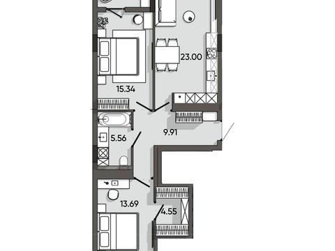 квартира по адресу Пластовая ул. (Силикатная), (Будинок С)