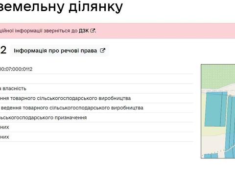 ділянка за адресою с. Поршна, 