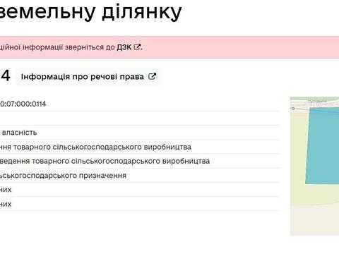 ділянка за адресою с. Поршна, 