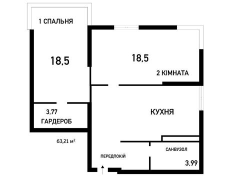 квартира за адресою Олега Мудрака вул. (Генерала Наумова), 1-Б