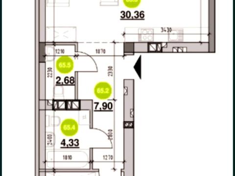 квартира за адресою Рудненська вул. (Білогорська), (3 черга (будинок 1б))