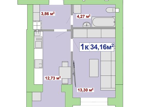 квартира за адресою Чорновола вул., (Будинок 2)