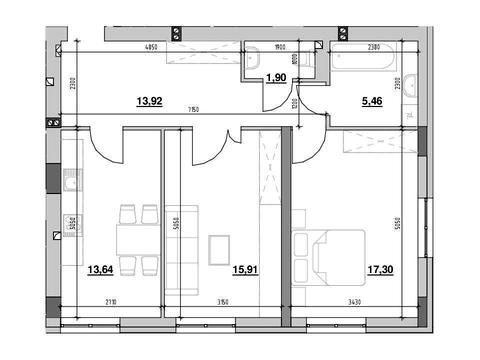квартира по адресу Рудненская ул. (Белогорская), (3 черга (будинок 1))