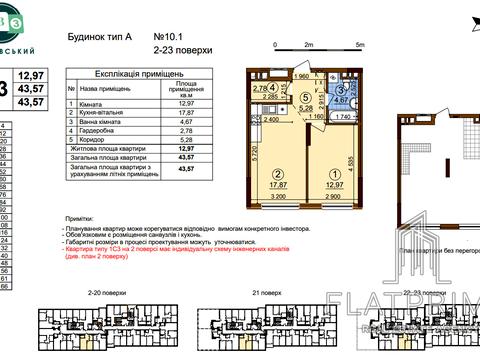 квартира за адресою Олександра Олеся вул., (Будинок 10.1)