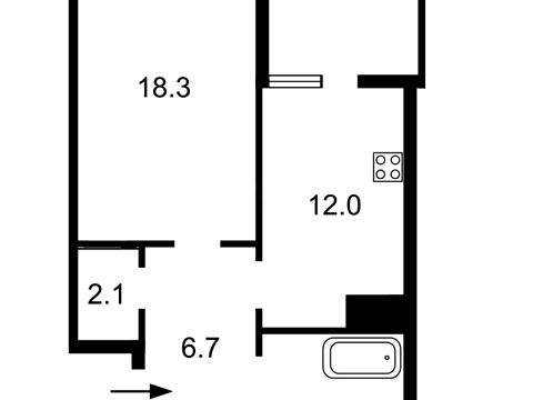 квартира по адресу Авиаконструктора Игоря Сикорского ул. (Танковая), 1