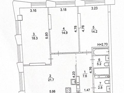 квартира по адресу Князя Романа Мстиславича ул. (Генерала Жмаченка), 22