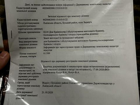 ділянка за адресою с. Задвір'я, 