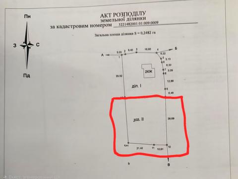 ділянка за адресою с. Данилівка, Озерна вул. (Пролетарська), 33