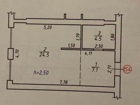 квартира за адресою Рудненська вул. (Білогорська), (3 черга (будинок 1б))