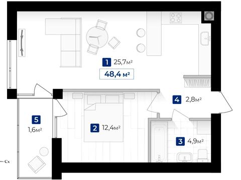 квартира за адресою Євгена Коновальця вул., (Будинок 6)
