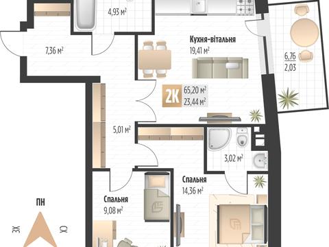 квартира за адресою Львів, Пилипа Орлика вул., (Будинок 2)