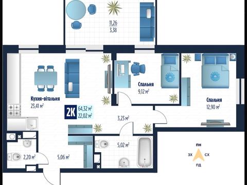 квартира по адресу Героїв Крут ул., (Будинок 3)