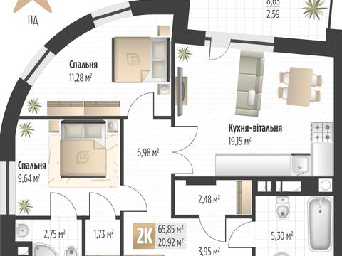 квартира за адресою Пилипа Орлика вул., (Будинок 2)