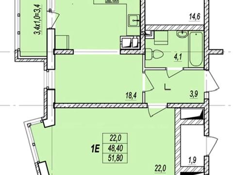 квартира за адресою Прохоровська вул., 40 к1-4