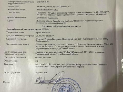 ділянка за адресою 