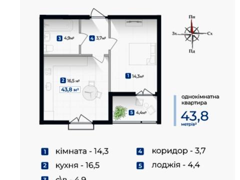квартира за адресою Олександра Довженка вул., (Будинок 16)