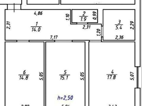 квартира за адресою Рудненська вул. (Білогорська), (3 черга (будинок 1))