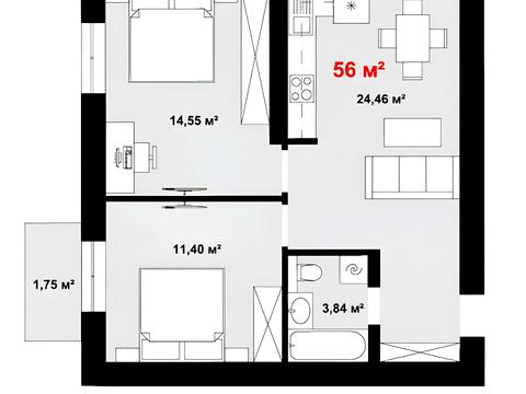 квартира за адресою Урожайна вул., (Будинок 1)