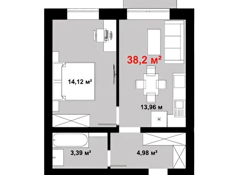 квартира по адресу Урожайная ул., (Будинок 1)