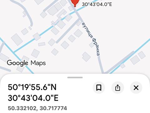 ділянка за адресою Франка