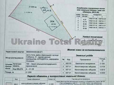 ділянка за адресою Київ, Соборна, 21