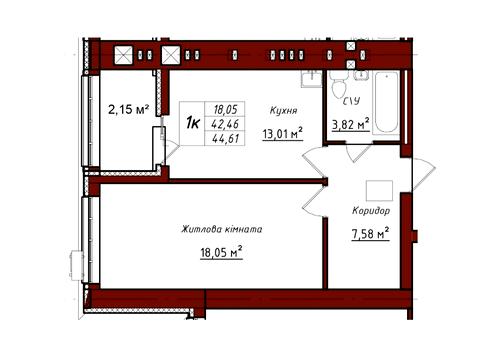 квартира за адресою Гетьмана Полуботка вул., 44
