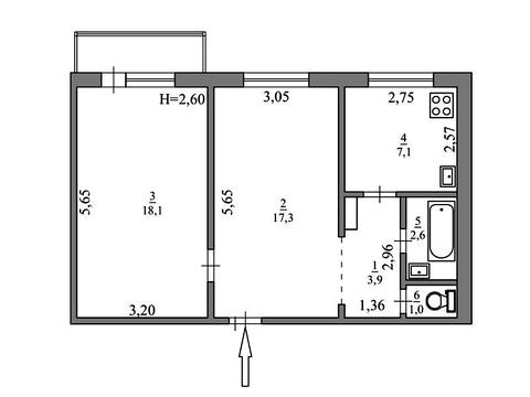 квартира по адресу Радужная ул., 71