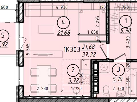 квартира по адресу Мукачевская ул., (Будинок 1)