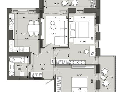 квартира по адресу Леннона ул., (Будинок 2)