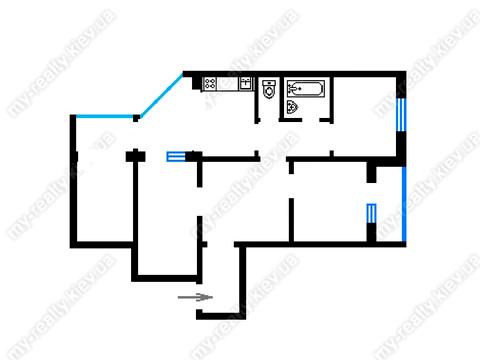 квартира за адресою Данила Щербаківського вул. (Щербакова), 63-Б