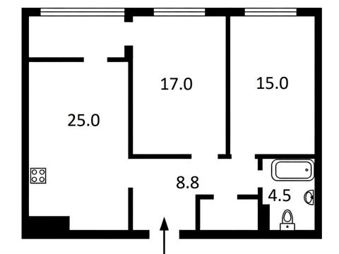 квартира за адресою Євгена Сверстюка вул. (Марини Раскової), 6-Е