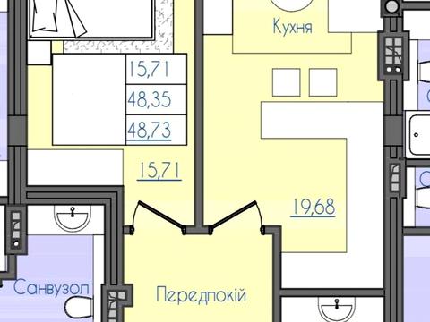 квартира за адресою Фонтанська дорога вул. (Перекопской дивизии улица), 62-К