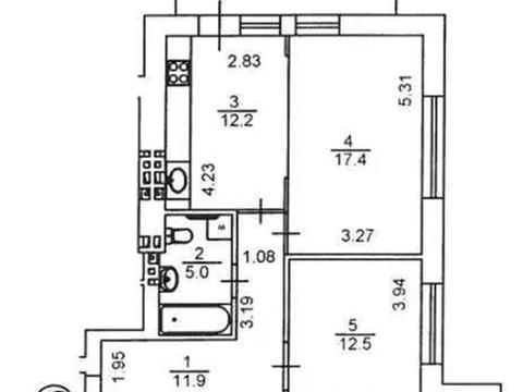 квартира по адресу Івана Кавалерідзе ул., 11