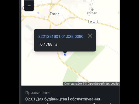 участок по адресу Малинова