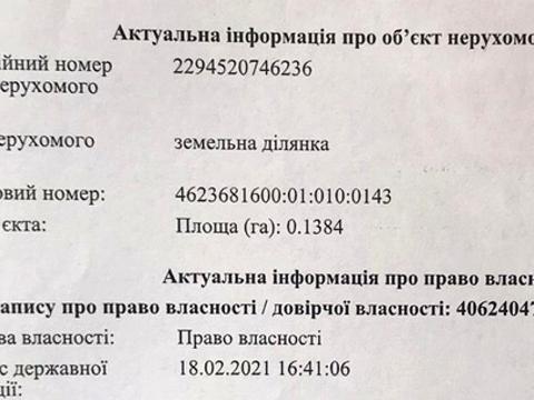 участок по адресу 