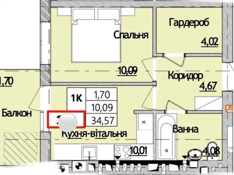 квартира по адресу Миколи Сингаївського ул. (Ново-Оскольская), 2-Б/6