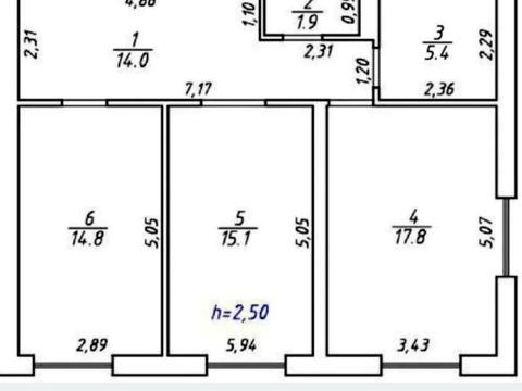квартира за адресою Рудненська вул. (Білогорська), (3 черга (будинок 1))